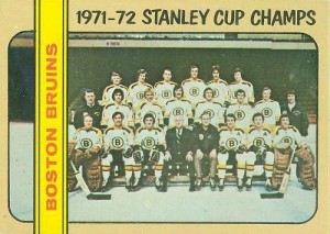 boston bruins 1972-73 topps boston bruins 1972-73 topps #1 stanley cup champions