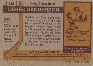 1973-74 o-pee-chee 183 derek sanderson boston bruins