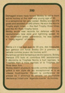 bobby orr 1978-79 o-pee-chee 300 hockey card