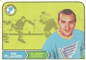 bob plager st. louis blues rookie hockey card