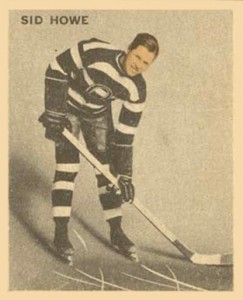 syd howe 1933-34 v357 ice kings rookie hockey card