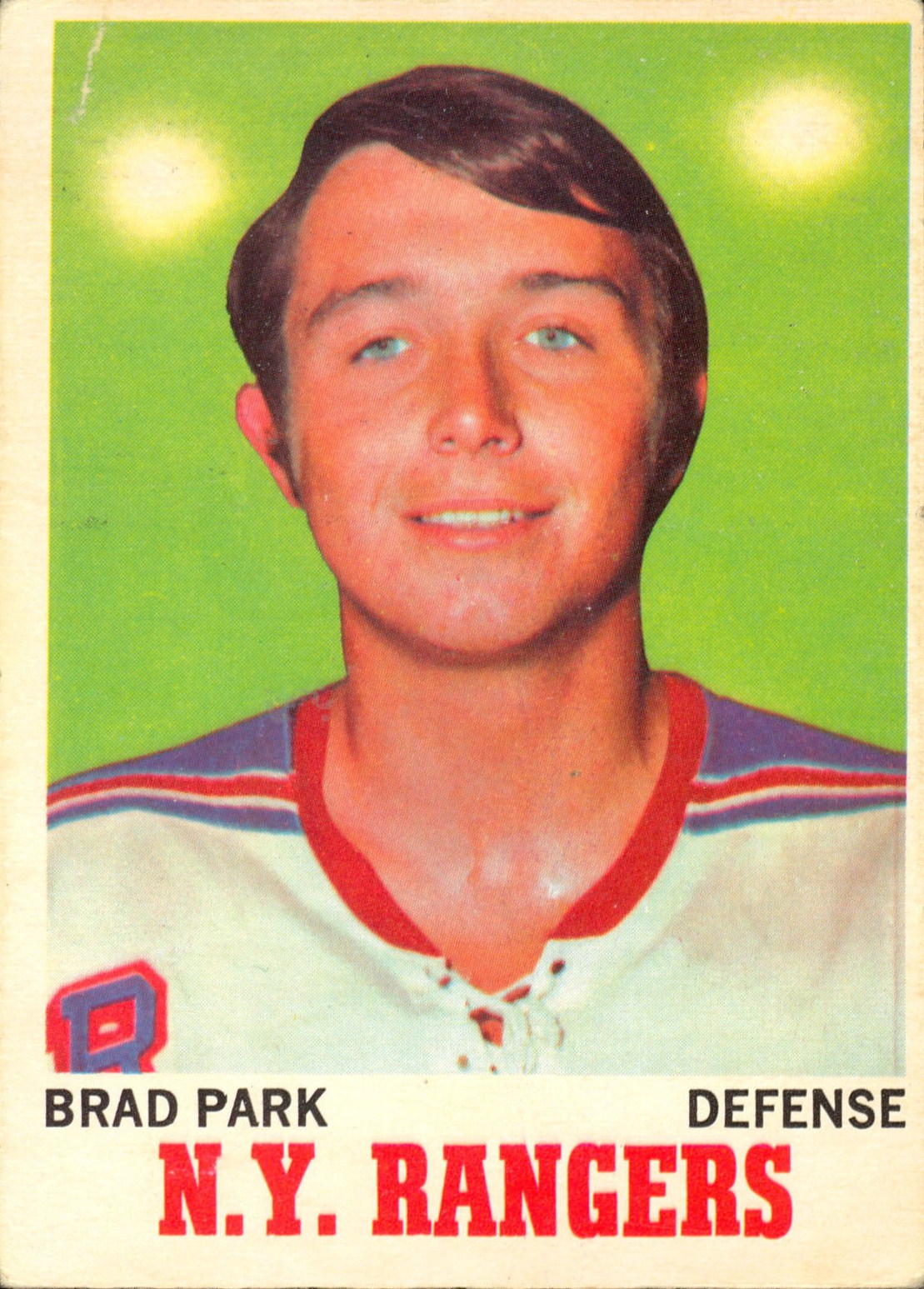 Brad Park, the NHL&#39;s bridesmaid but they allowed him into the Hockey Hall of Fame anyway! Six times the runner up for the Norris Trophy as the league&#39;s top ... - 1970-71-o-pee-chee-67-brad-park