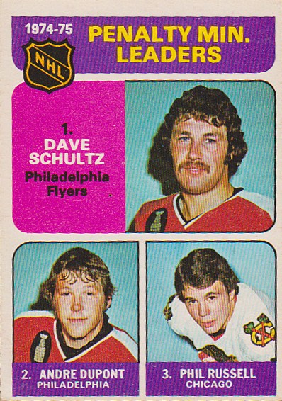 1974-75 NHL Top 5 PIM Leaders - Vintage 